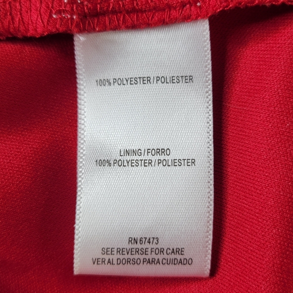 Danny & Nicole Midi Cape Dress Size 22W Red Black Polka Dot Back Zip Lined - Picture 7 of 11